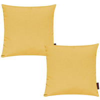 KISSENHÜLLE 2er Set Fino uni 50/50 cm - Hellgelb, Textil (50/50cm) - Magma Heimtexx