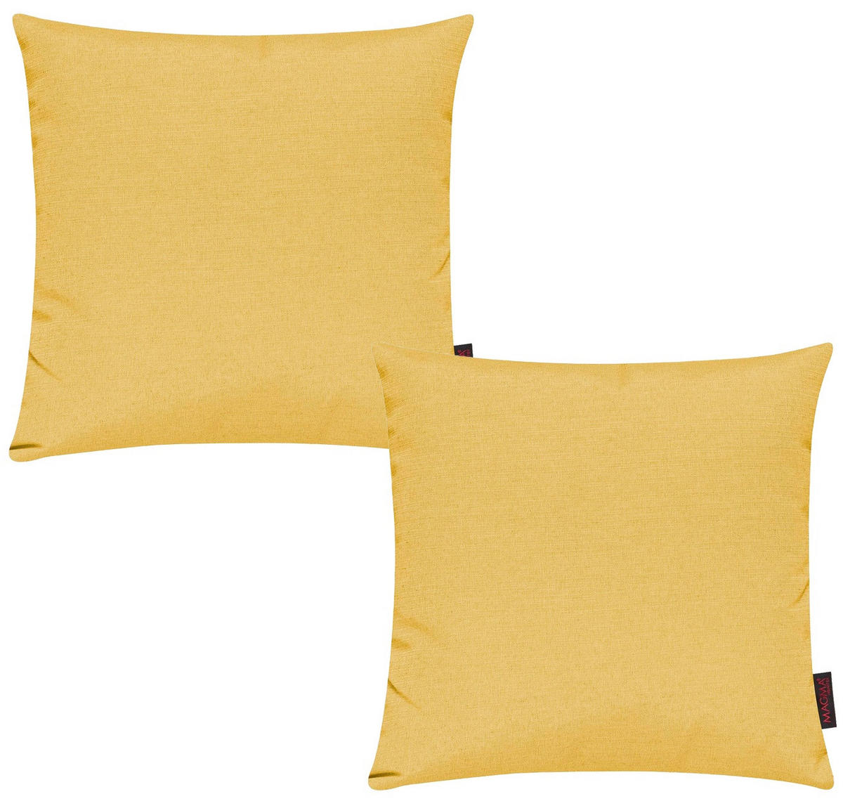 KISSENHÜLLE 2er Set Fino uni 50/50 cm - Hellgelb, Textil (50/50cm) - Magma Heimtexx