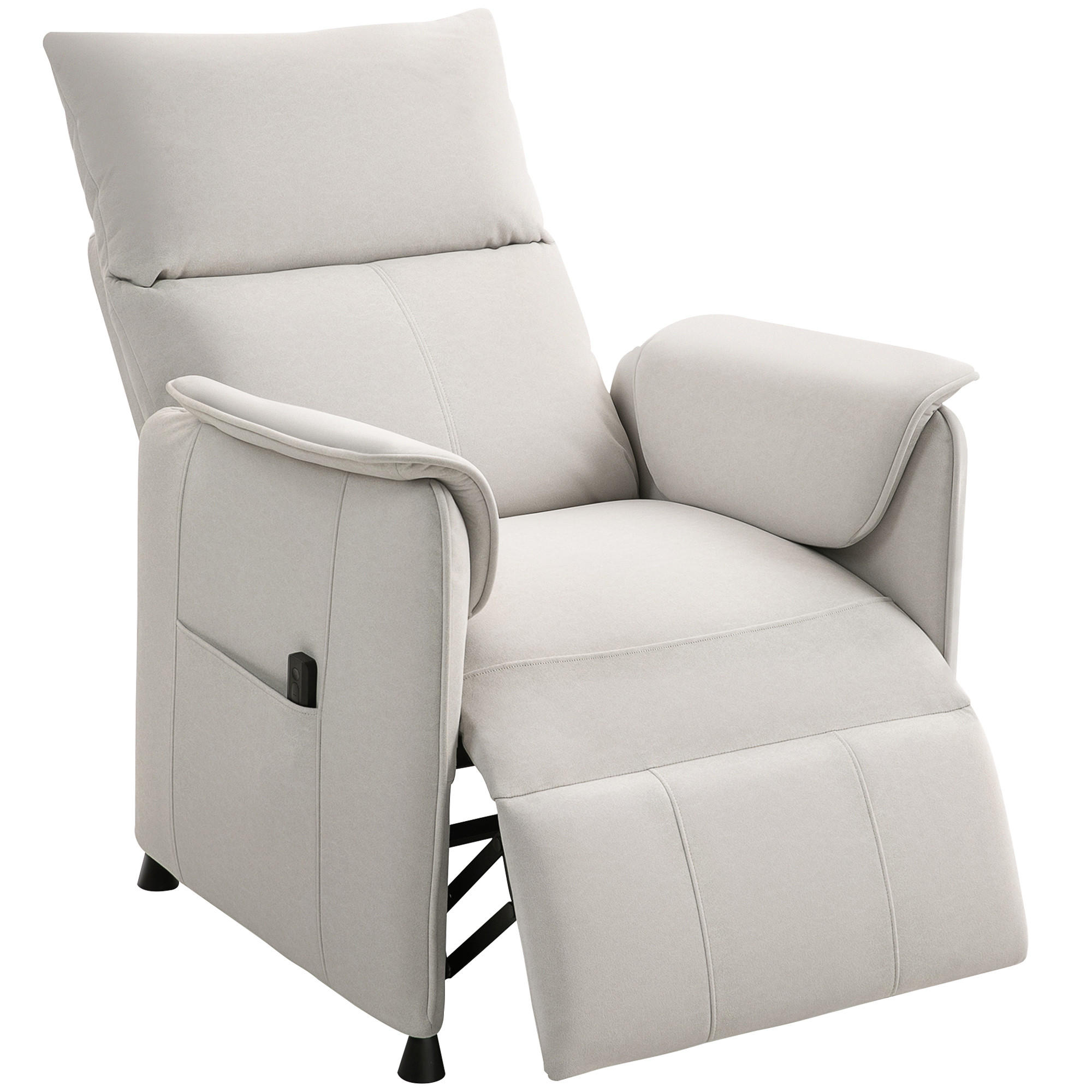 RELAXSESSEL Elektrisch Fernsehsessel mit Memory-Funktion, Cremeweiß - Weiß, Kunststoff (83/104/80cm) - HOMCOM