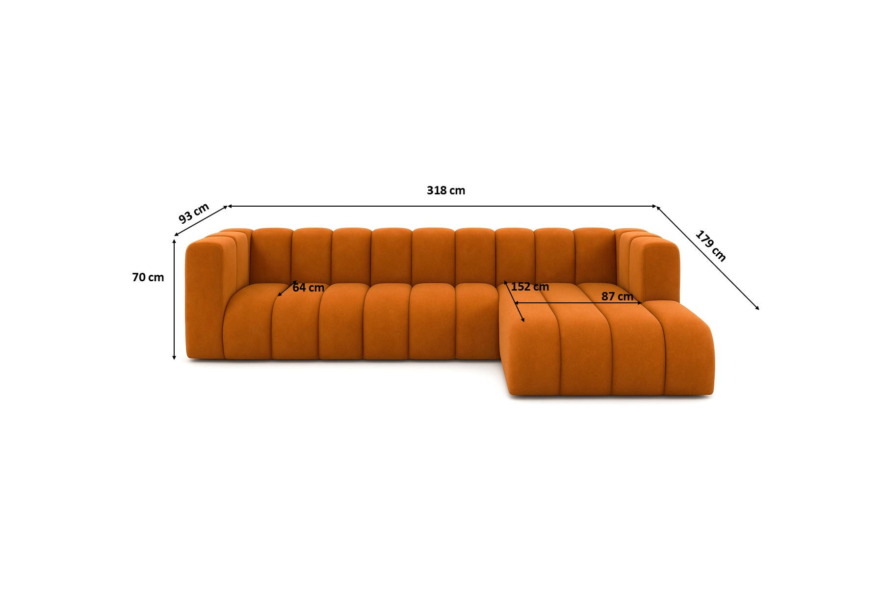 Thumbnail - Kaiser Möbel Ecksofa, Braun, Holz, L-Form, 318x179 cm, Wohnzimmer, Sofas & Couches, Wohnlandschaften, Ecksofas