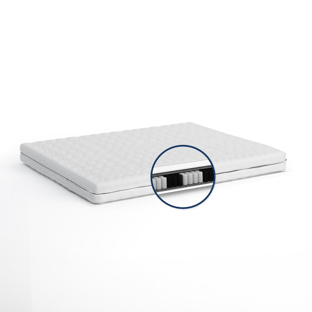 TASCHENFEDERKERNMATRATZE Anaba - Weiß, Kunststoff - Fedve