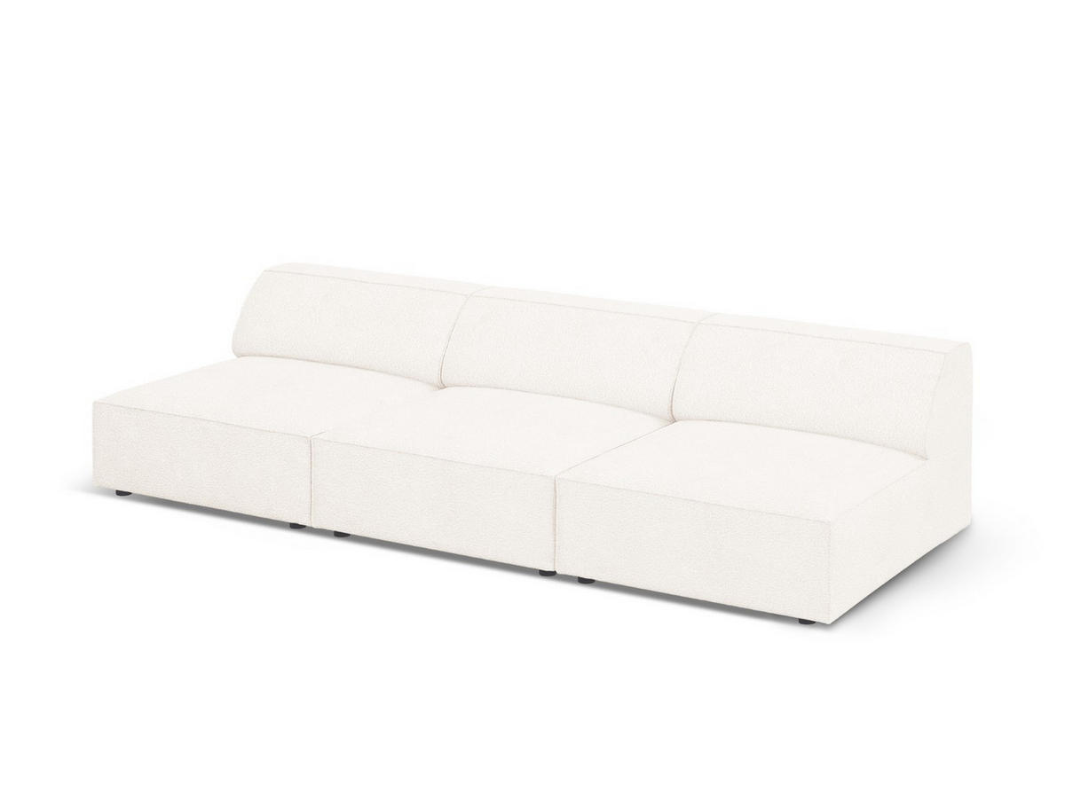 SOFA Jodie aus Boucle beige 3 Sitzplätze - Beige, Textil (102/70/240cm) - Micadoni