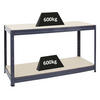 WERKBANK Dino höhenverstellbar 90x160x60 cm Traglast 600 kg Grau - Grau, Metall (160/87/60cm) - PROREGAL