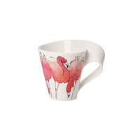 BECHER MIT HENKEL NewWave Caffè weiß-rosa 300 ml - Weiß/Rosa, Keramik (0.3L) - Villeroy & Boch