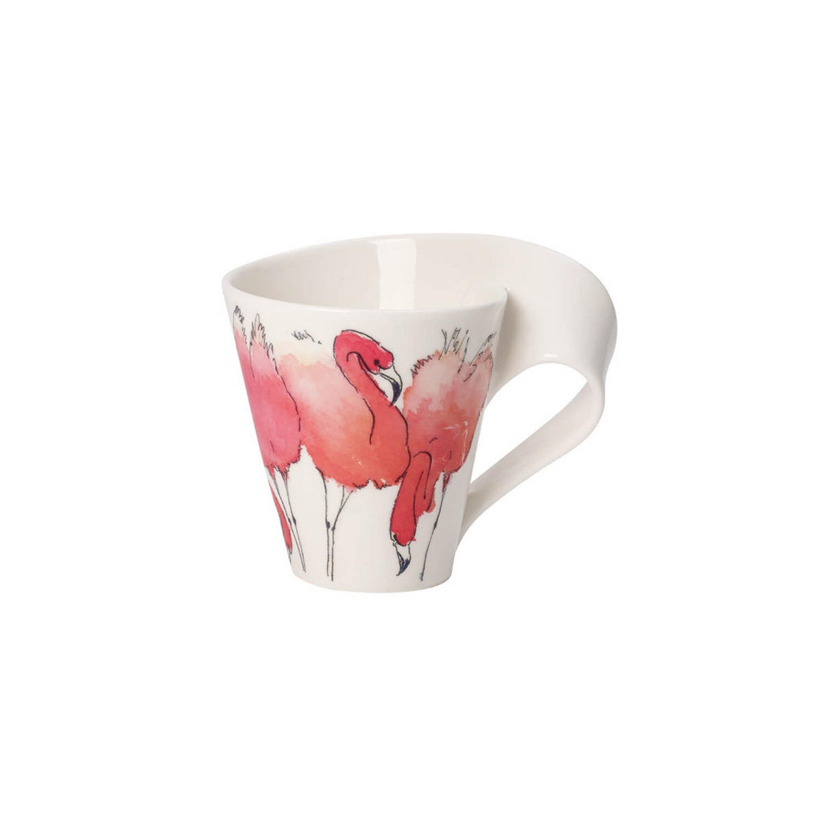 BECHER MIT HENKEL NewWave Caffè weiß-rosa 300 ml - Weiß/Rosa, Keramik (0.3L) - Villeroy & Boch