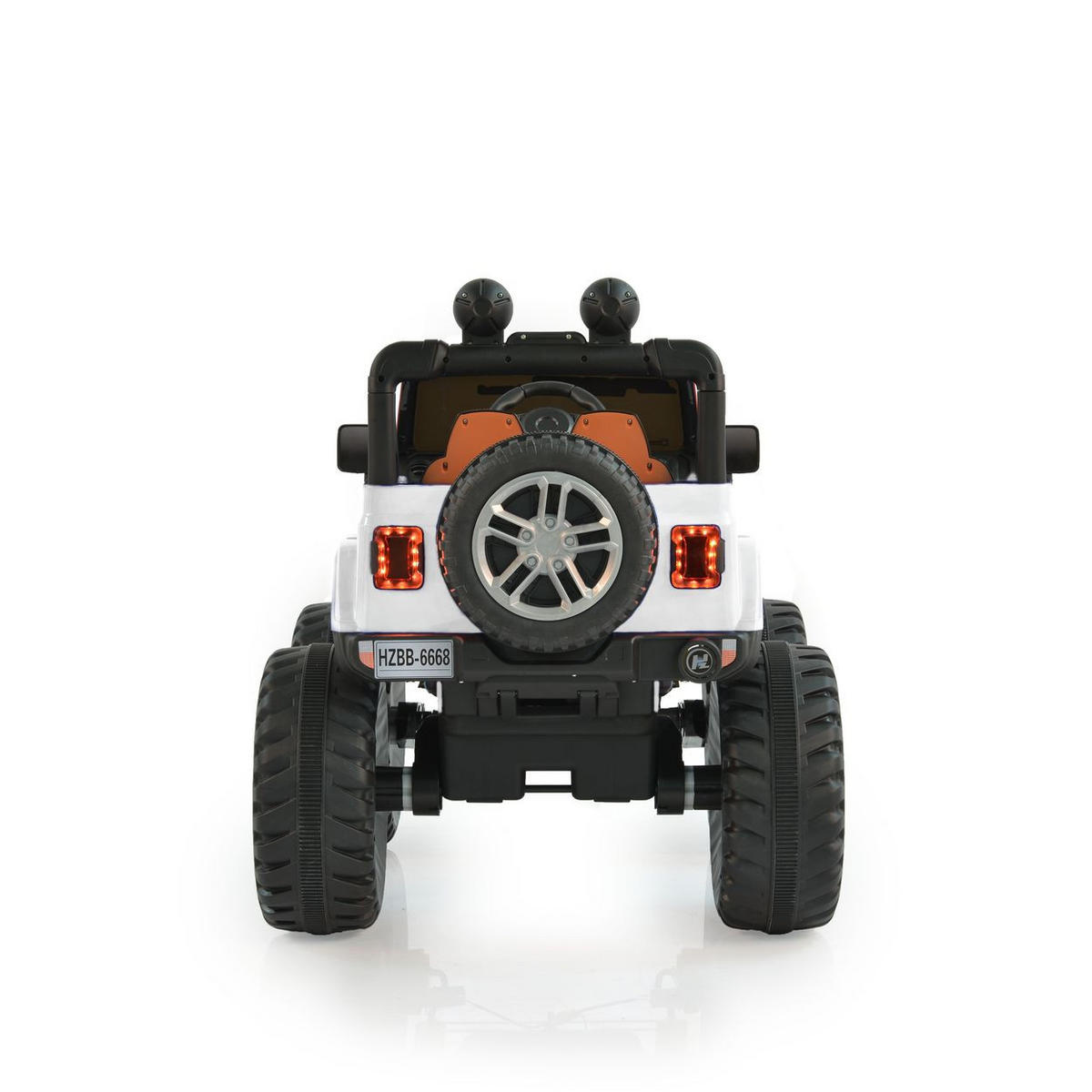ELEKTROAUTO Fuego weiß Fernbedienung, Musikfunktion, vier Motoren, Licht - Weiß, Kunststoff (118/80/92cm) - Moni