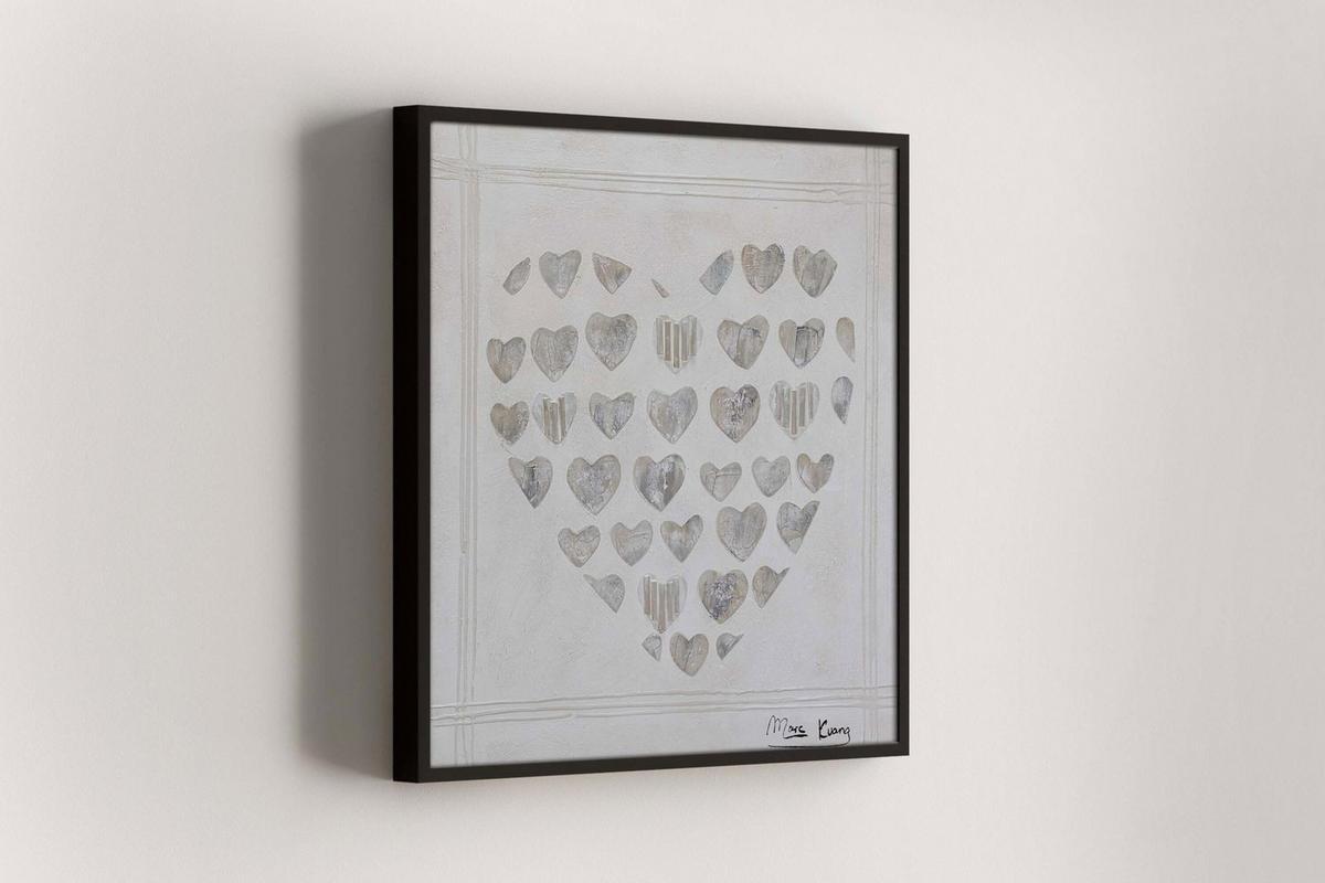 ACRYLBILD HANDGEMALT 80/80 cm - Grau, Holz/Textil (1.78/80cm) - KUNSTLOFT