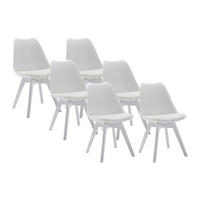 STUHL 6er-Set - Polypropylen - Weiß mit weißen Füßen - JODY - Weiß, Kunststoff (57/82/49cm) - Vente-Unique