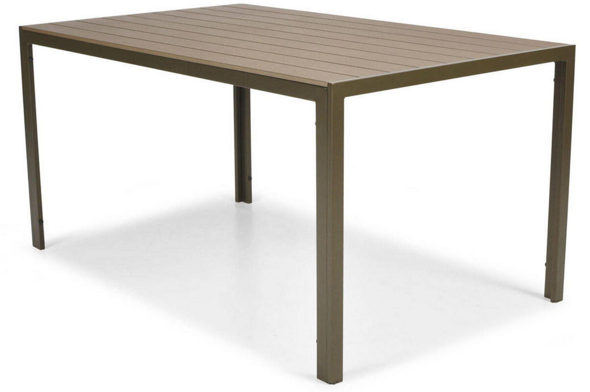 GARTENTISCH Bosano Braun, mit Dunkelbraun Beine - Braun, Holzwerkstoff (150/90/74cm) - Bettso