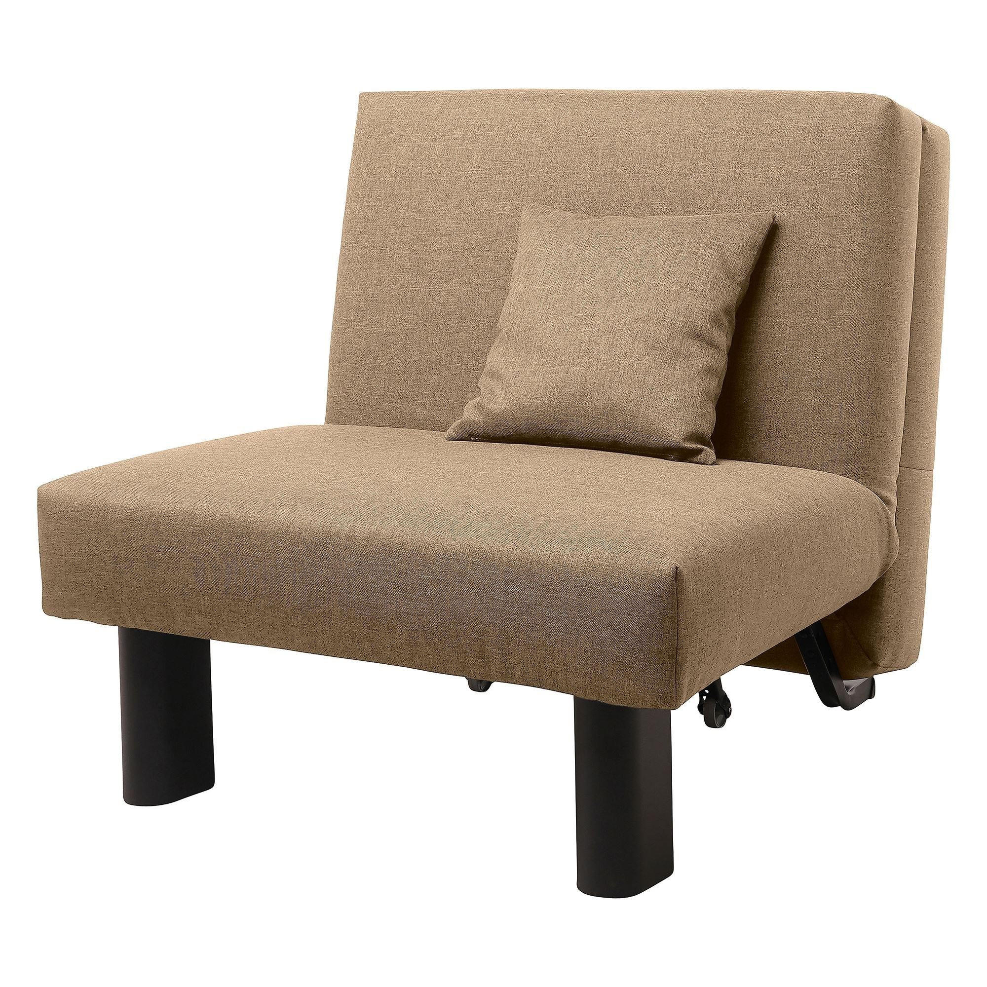 FALTSESSEL Kalomira Bezug Flachgewebe Metall schwarz / sand - Sandfarben, Kunststoff (100/85/85cm) - 58aufmkessel
