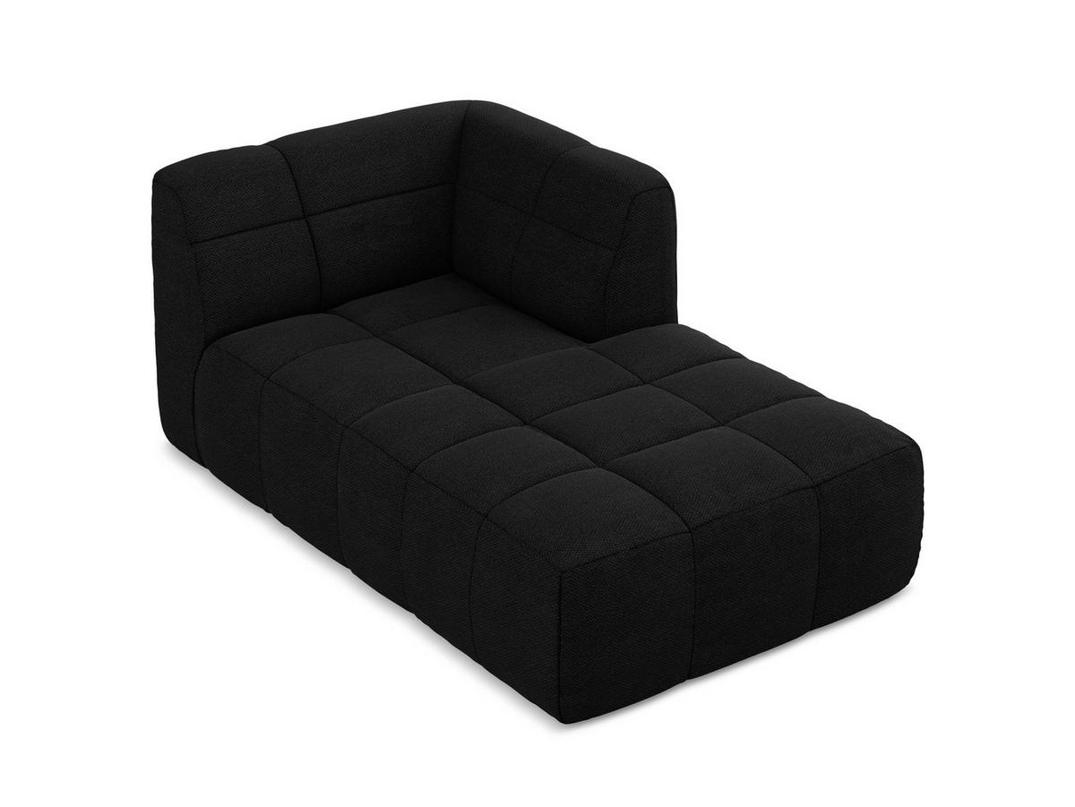 SOFAELEMENT Rechts Bouclé Stoff Schwarz - Schwarz, Holzwerkstoff/Kunststoff (101/77/175cm) - Makamii