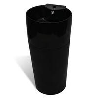 STANDWASCHBECKEN Keramik Mit Loch Für Überlauf/Armatur Schwarz - Schwarz, Keramik (41.5/86/400cm) - vidaXL
