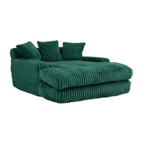 SCHLAFSOFA aus Cord mit 3 Kissen, Smaragdgrün - Smaragdgrün, Textil (125/63/155cm)