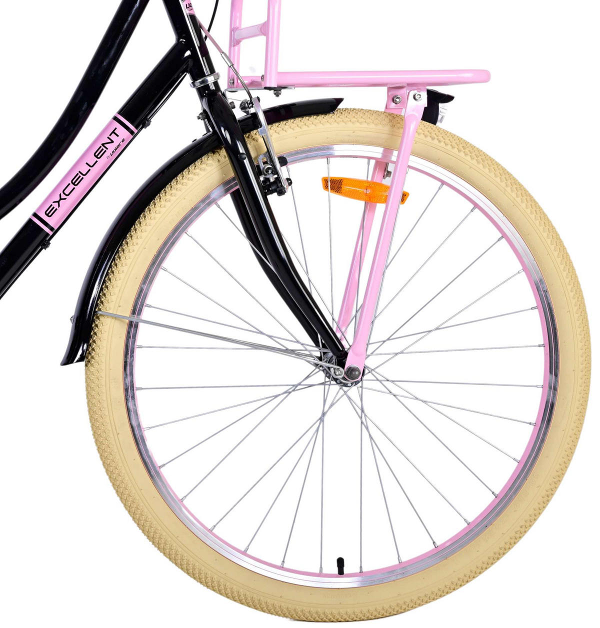 KINDERFAHRRAD Excellent - Mädchen - 26 Zoll - 3 Gänge - Rücktritt + Handbremse - Schwarz - Schwarz, Metall (77cm) - TPFSports