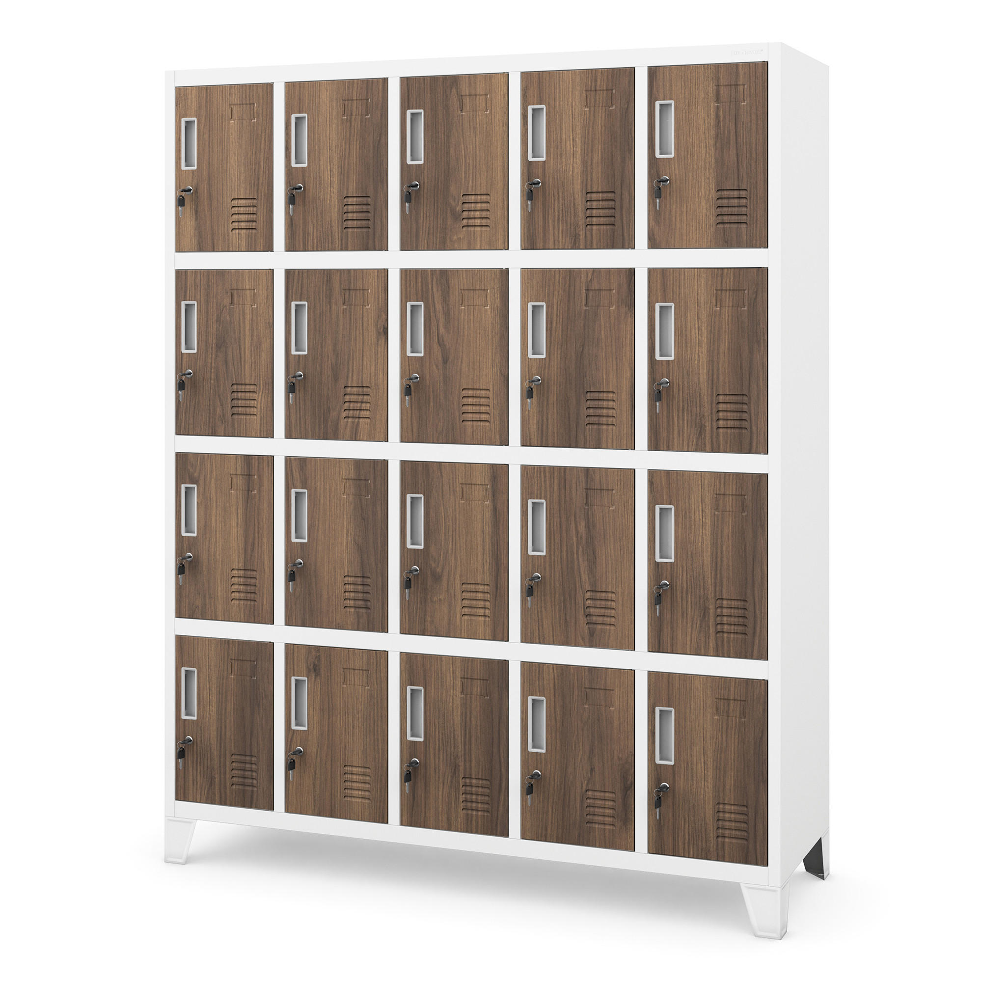 ARBEITSSCHUTZ-SPINDSCHRANK ROBERT 172x136x45 cm - Nussbaumfarben/Weiß, Metall (136/172/45cm) - Jan Nowak
