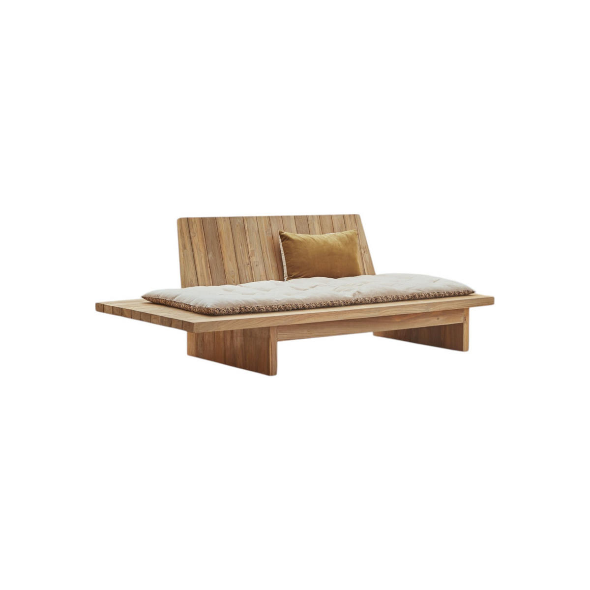 GARTENBANK Joaquin Natur aus Teak - Naturfarben, Holz (200/76/100cm) - Tikamoon