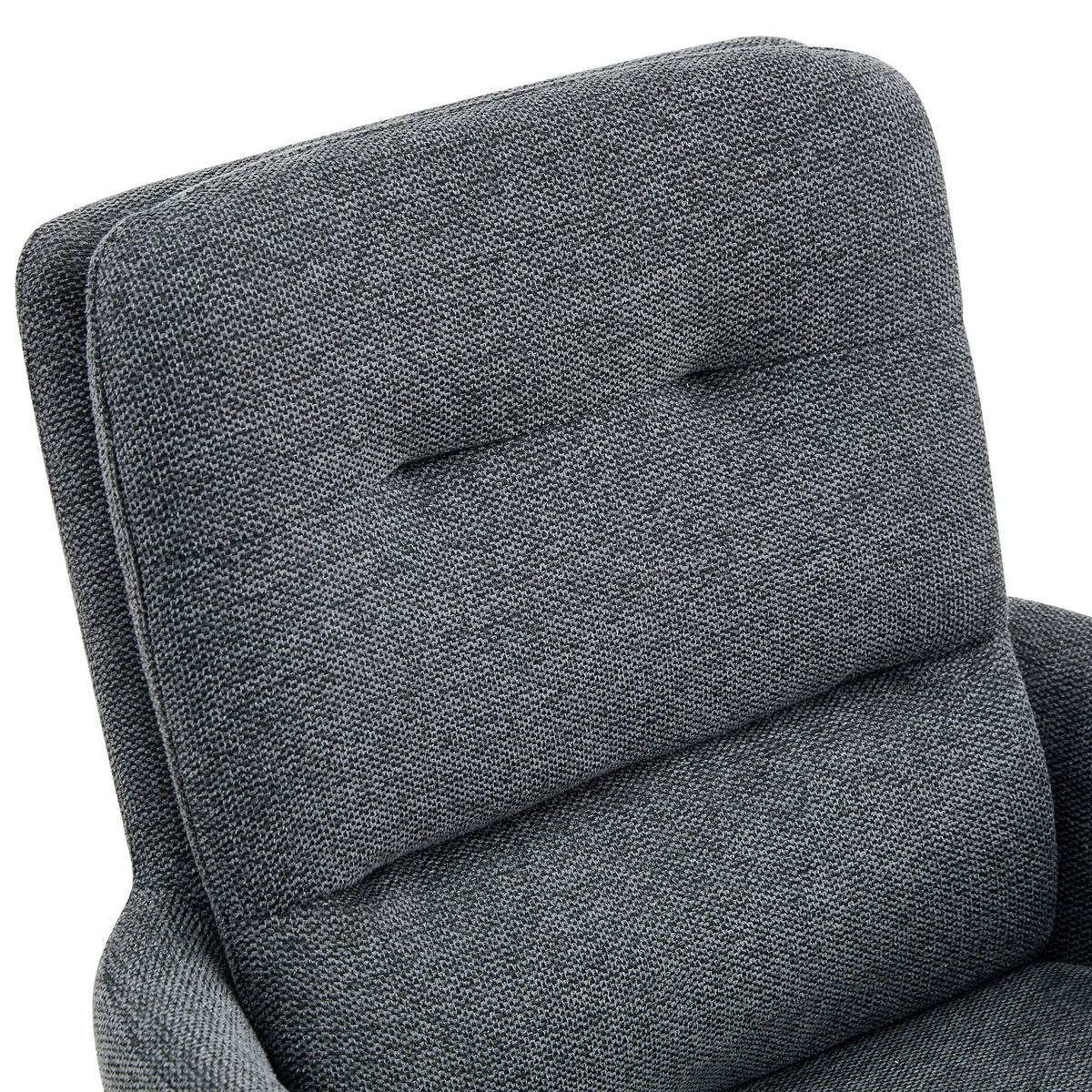 ESSZIMMERSTUHL 2er set stoff leinenoptik gepolstert drehbar metallgestell - Dunkelgrau, Textil (55/85/50cm) - Urban Meuble