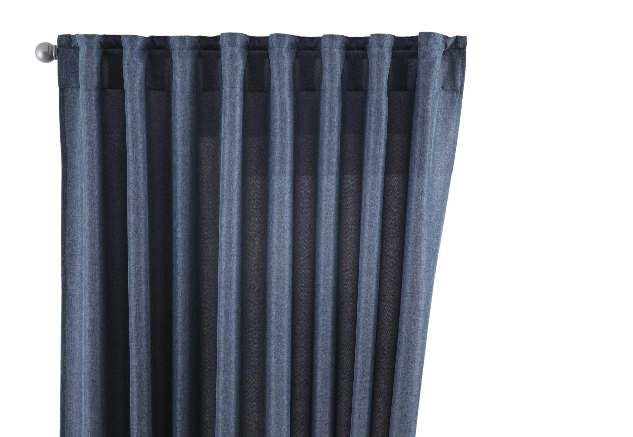 SCHLAUFENGARDINE »Jena« HxB 250x140 cm Blau - Blau, Textil (140/250cm) - Gardinenbox