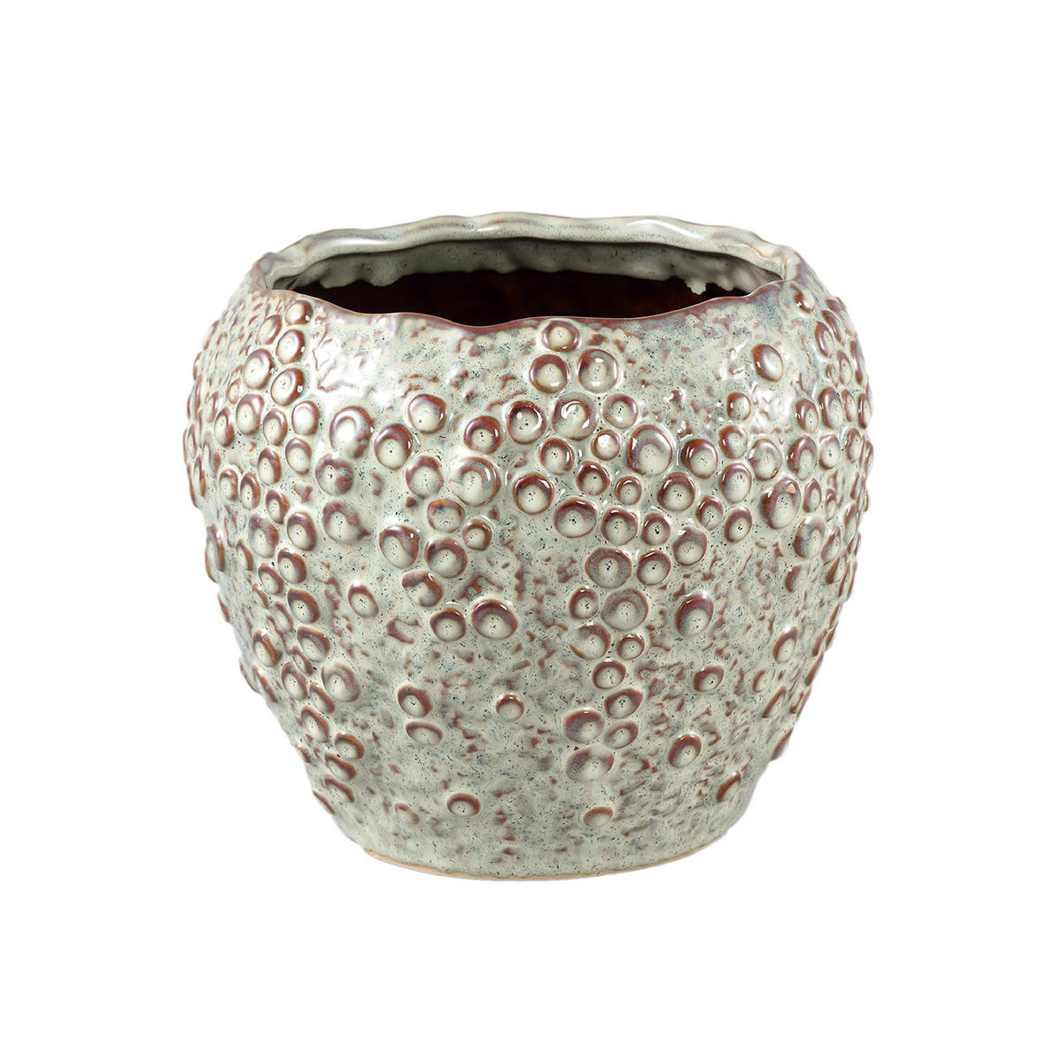 TOPF Avis Beige 20/20/17cm - Beige, Keramik (17cm) - PTMD Collection