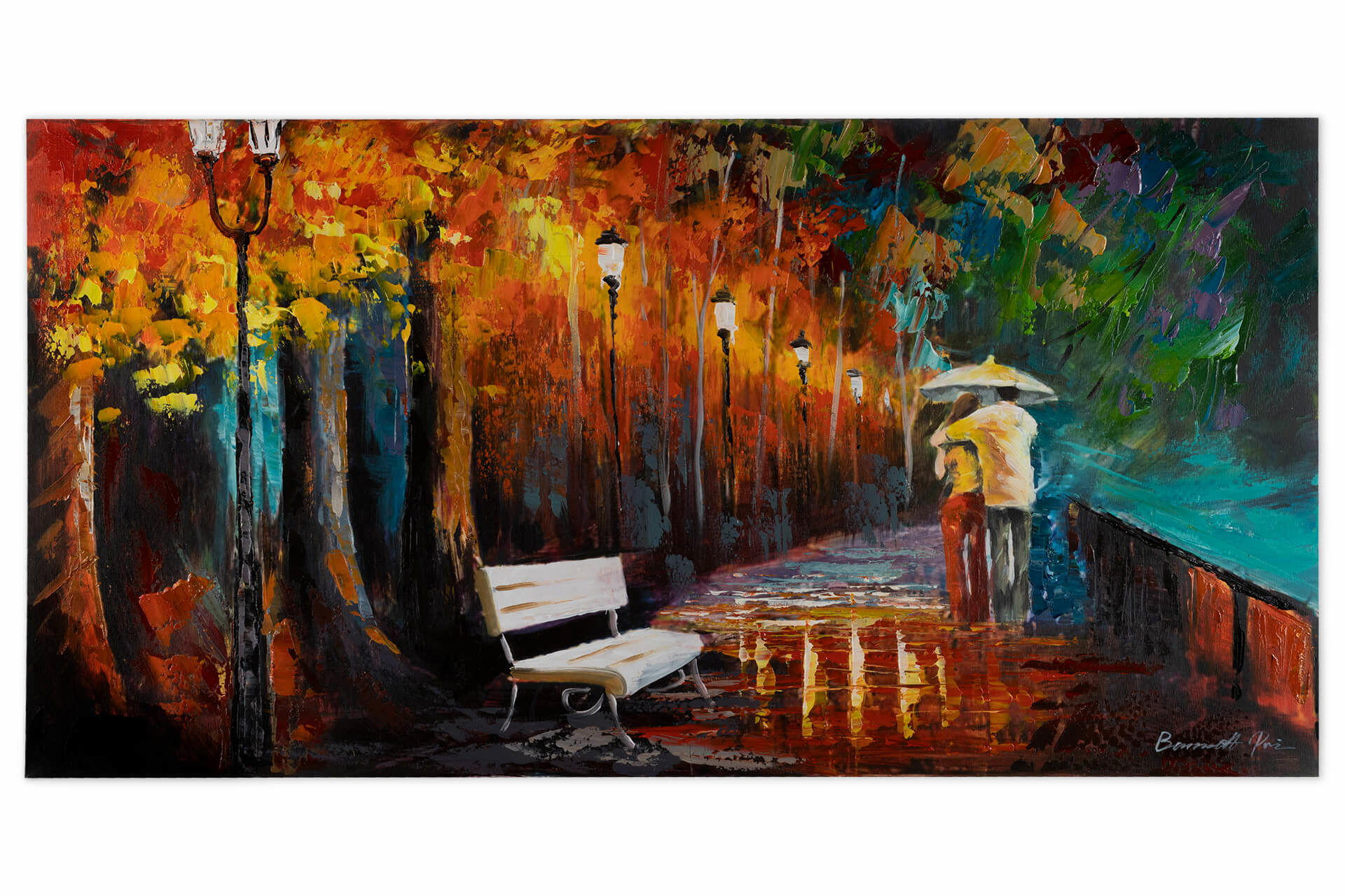 ACRYLBILD HANDGEMALT 120/60 cm - Multicolor/Schwarz, Holz/Textil (2/60cm) - KUNSTLOFT