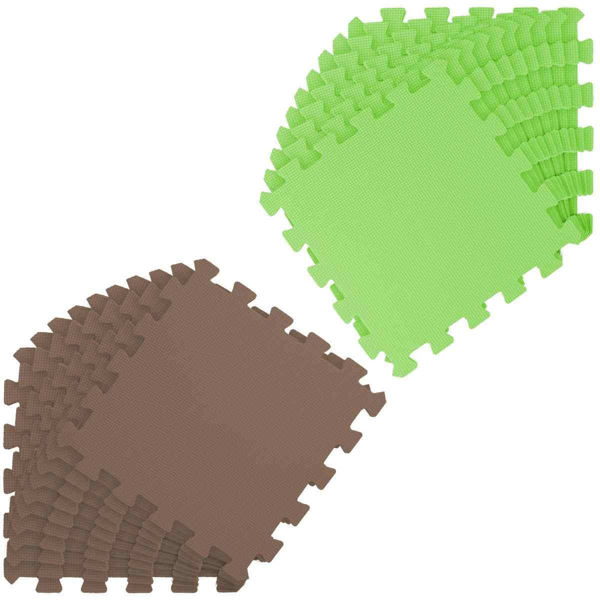 SPIELMATTE ab Null - 180/90/1 cm Puzzlematte Grün - Multicolor, Kunststoff (30/30cm) - Littletom