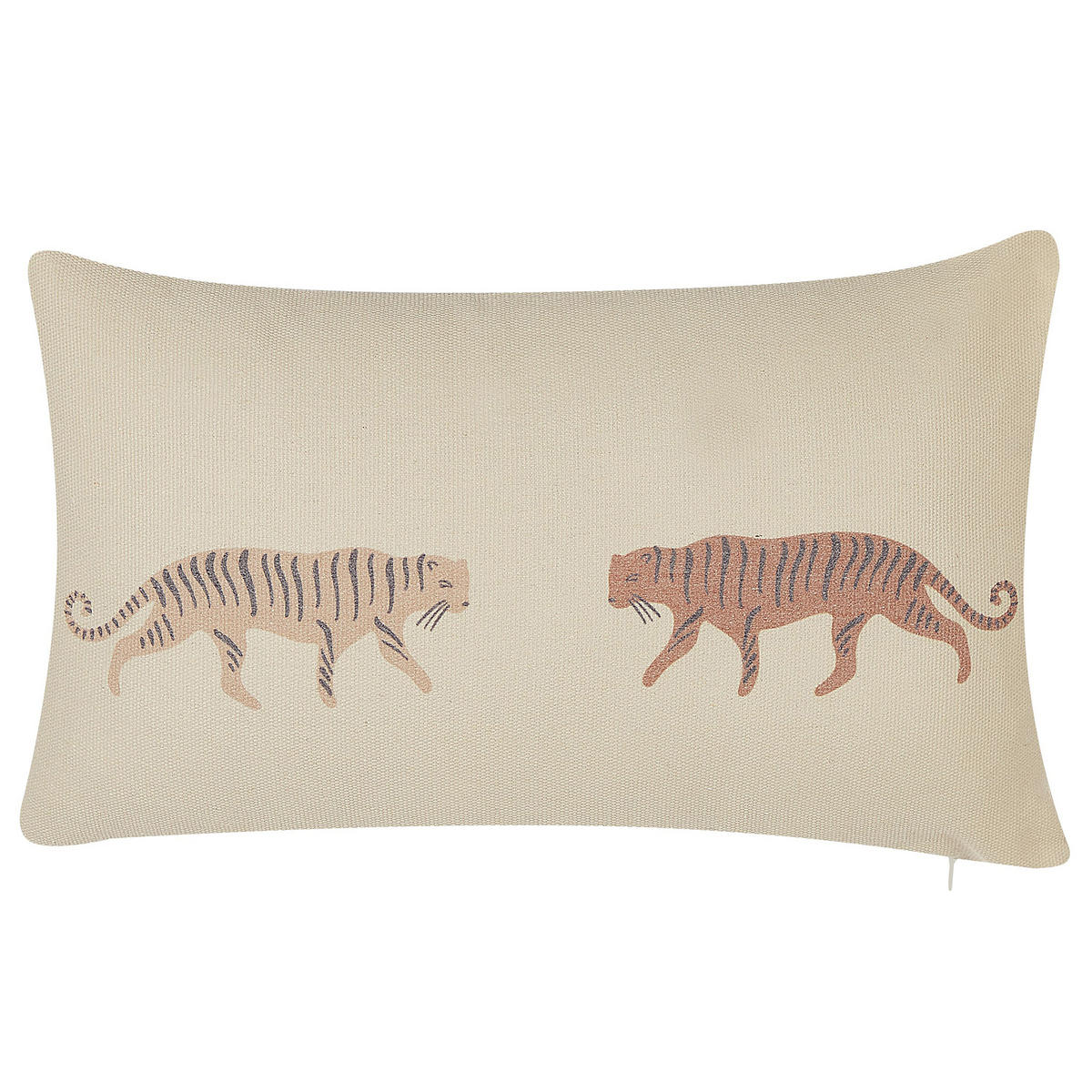 DEKOKISSEN 2er-Set Hellbeige 30/50 cm Nierembergia - Beige, Naturmaterialen/Textil (30/50cm) - Beliani