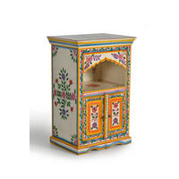 MEHRFARBIGES KOMMODE aus Mangoholz - Chromfarben, Holz (48/75/35cm) - Giner y Colomer