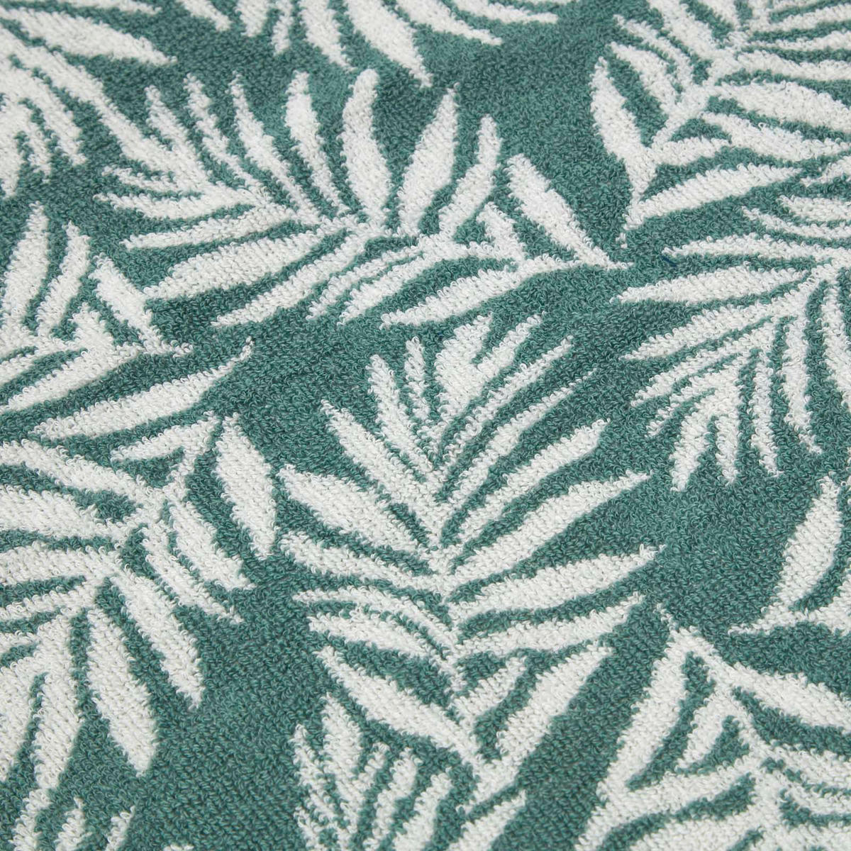 HANDTUCH Blätter grün - Grün, Textil (50/85cm) - Homescapes