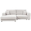 3-SITZER-ECKSOFA cremeweiß linksseitig Lofoten - Schwarz/Weiß, Textil (250/190cm) - Beliani