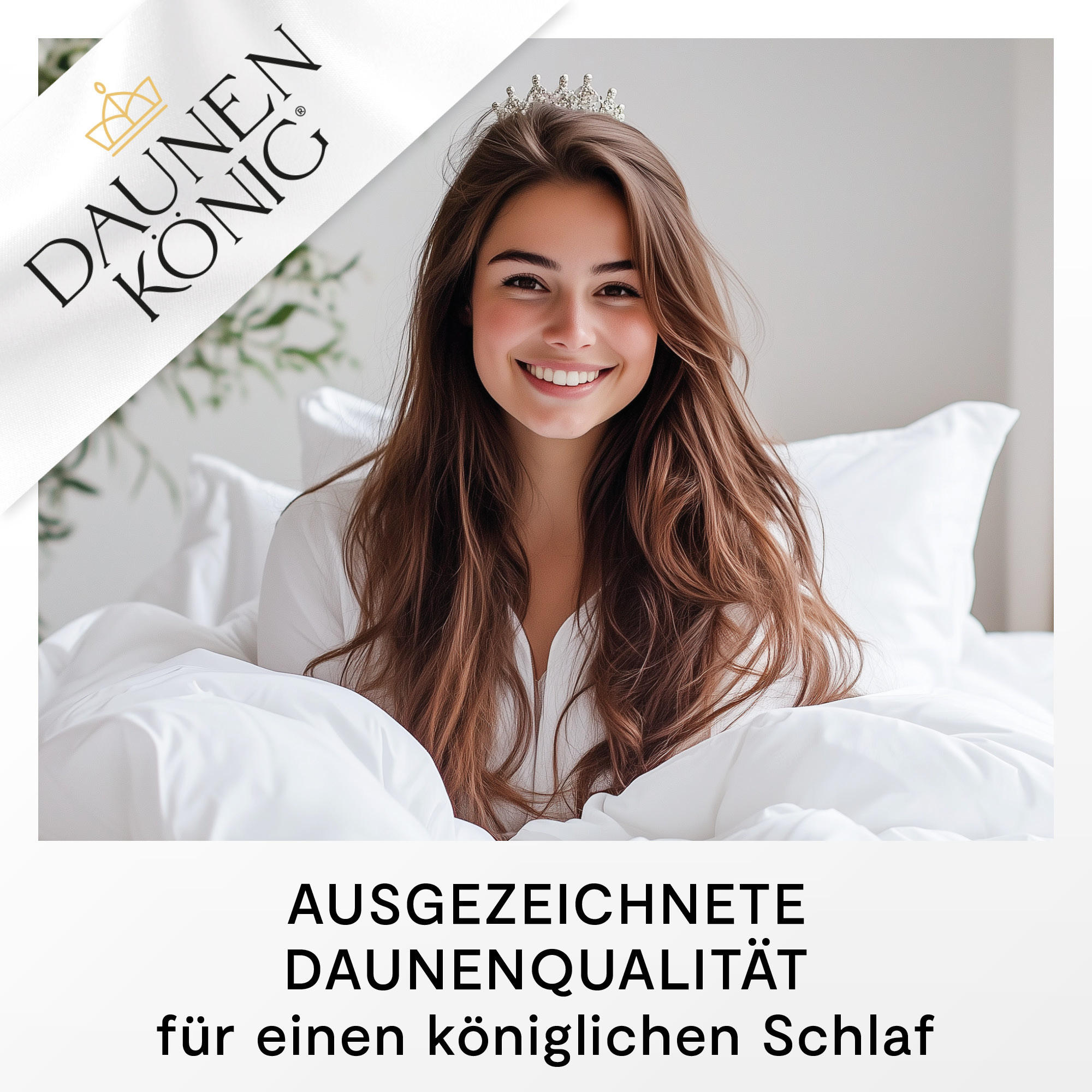 GANZJAHRESBETTDECKE ROYAL Gänsedaunen medium - Weiß, Naturmaterialien/Textil (240/220cm) - Daunenkönig