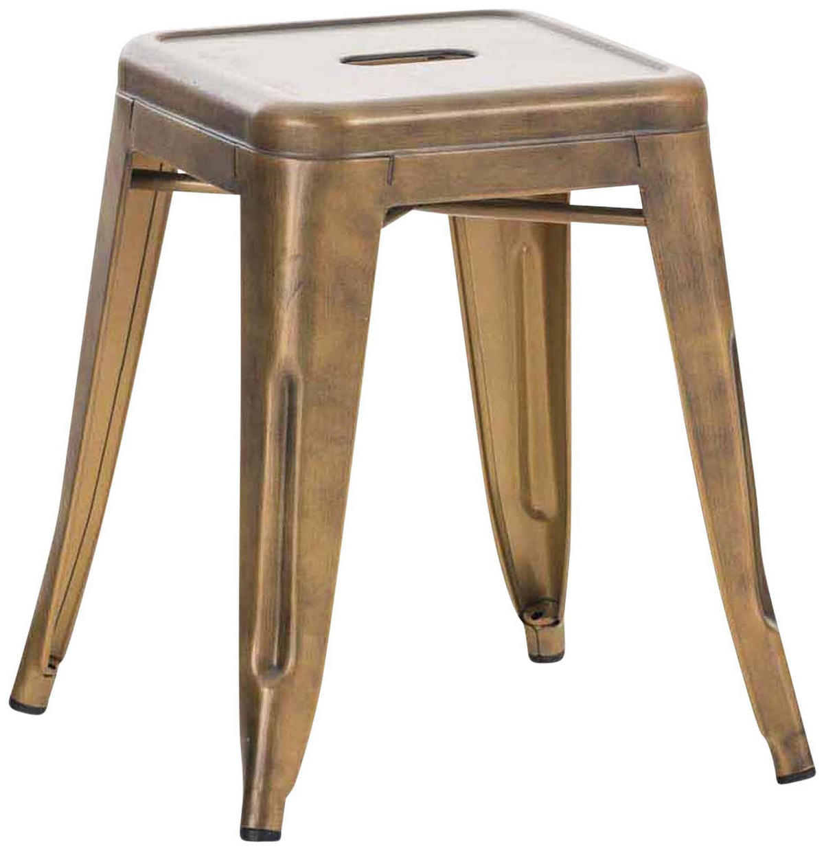 HOCKER Fulda 4er Set 40x40x46cm Metall Gold Küchenhocker - Goldfarben, Metall (40/46/40cm) - DELUKE