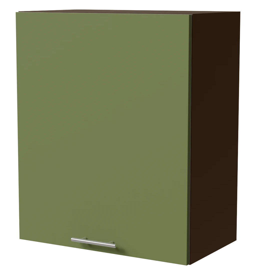 HÄNGESCHRANK Brerra W2/60 Lava / RAL 6025 farngrün Matt 60 / 32,5 / 72cm - Dunkelgrau/Grün, Holz/Holzwerkstoff (60/72/32.5cm) - Feldmann-Wohnen