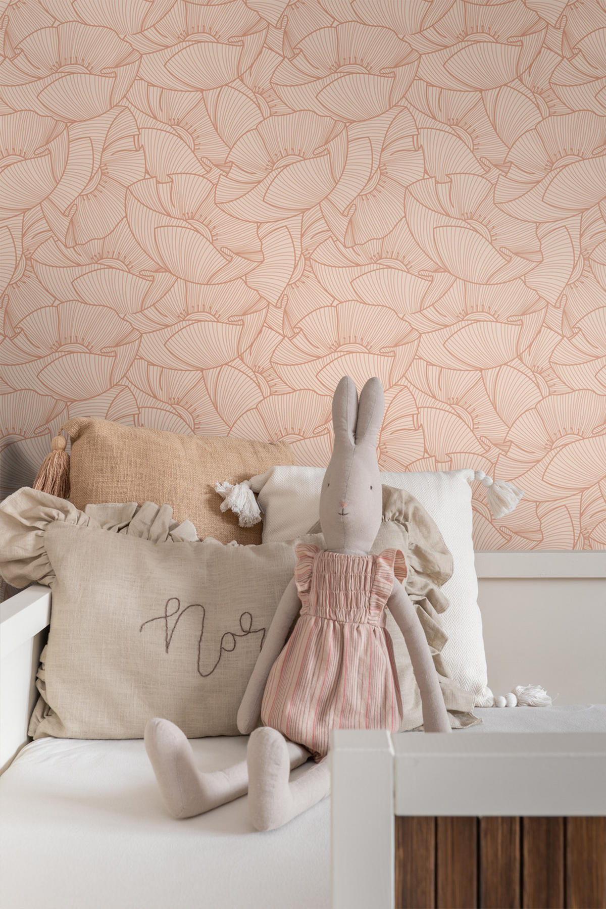 TAPETE Mohnblumen 53 cm x 10.05 m - Pink, Papier (53/1000cm) - ESTAhome
