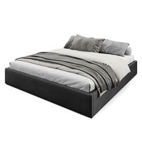 POLSTERBETT 180x200cm Bett mit Stauraum Lattenrost Schwarz - Schwarz, Holz/Holzwerkstoff (180/200cm) - Muralo