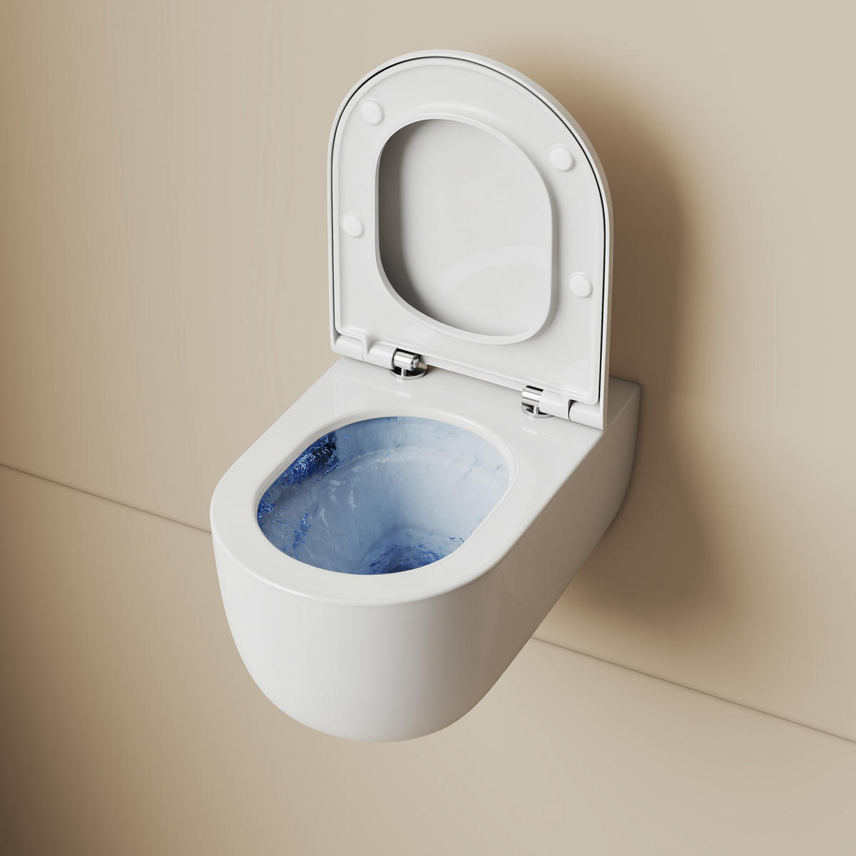ZIDNI WC bez ruba CT03 bijeli sjaj 55,5/36,5 cm - bijela, keramika (36.5/36/55.5cm) - EMKE