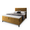 BOXBETT ROKIS 160x200 cm mit Matratze und Topper - Gelb - Gelb, Holz (160/200cm) - MASSENO