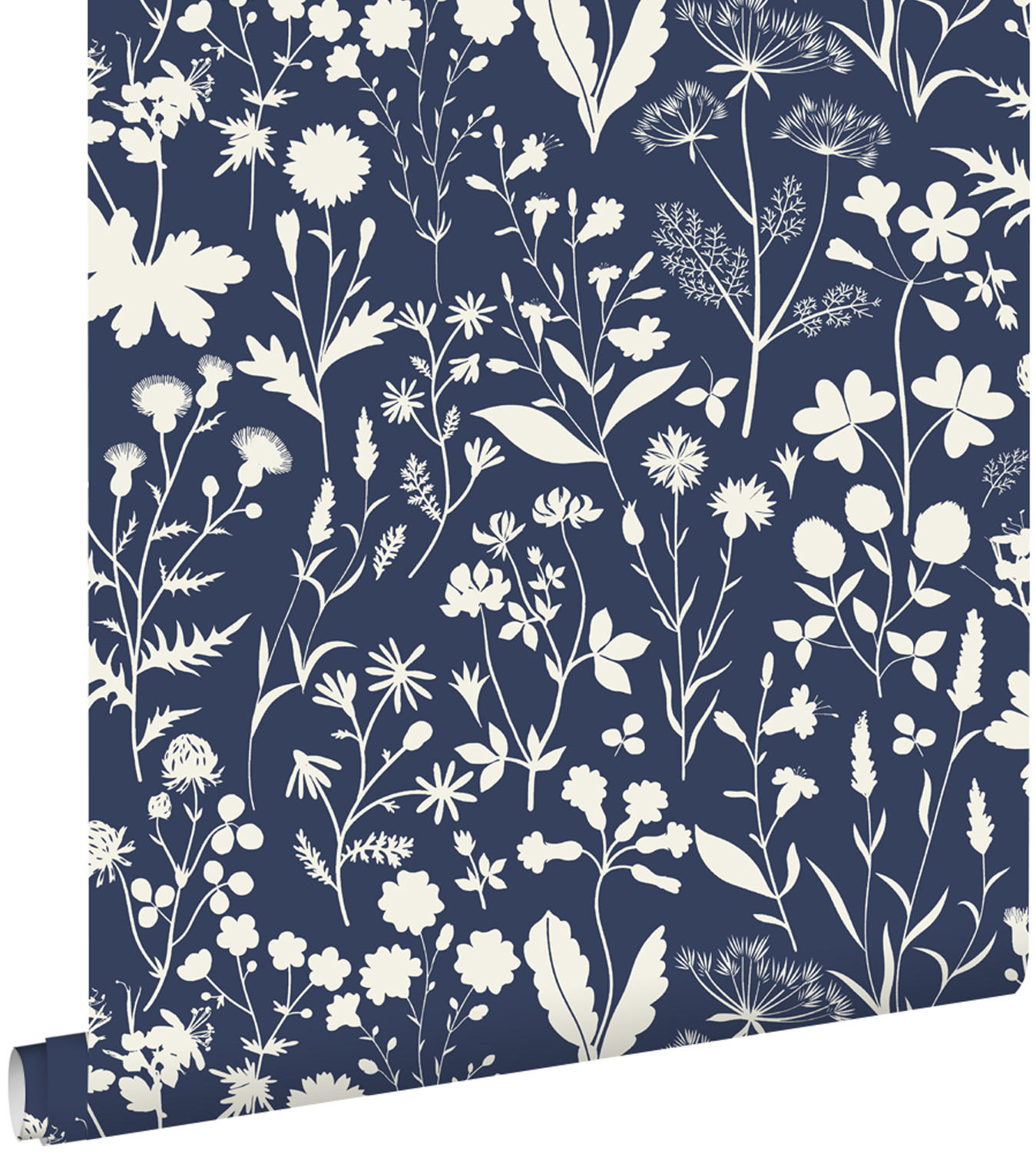 TAPETE Feldblumen 50 x 900 cm - Blau, Papier (50/900cm) - ESTAhome