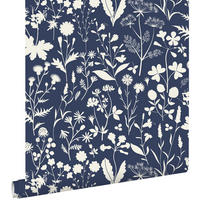 TAPETE Feldblumen 50 x 900 cm - Blau, Papier (50/900cm) - ESTAhome