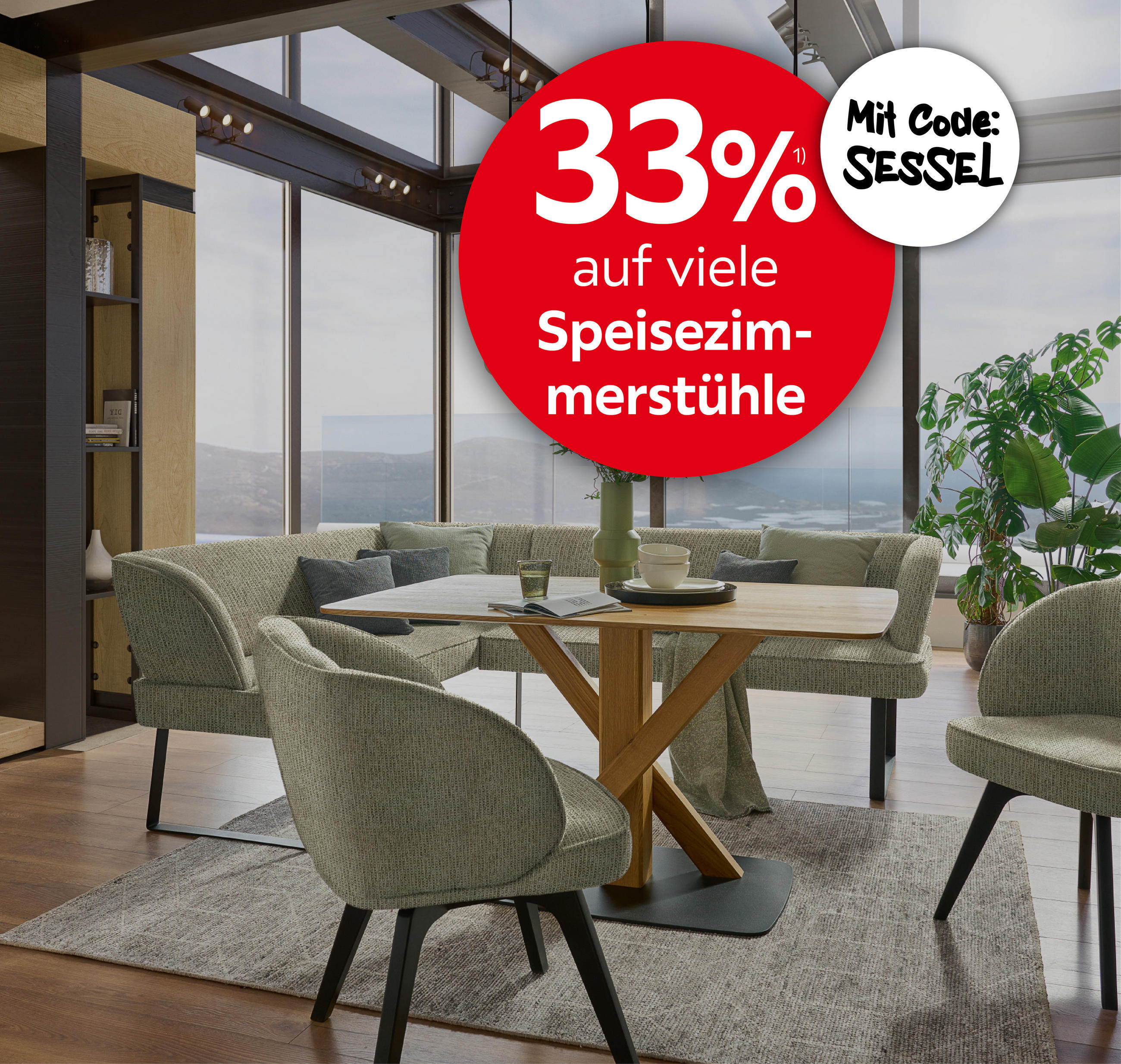 33% auf viele Speisezimmerstühle; Mit Code: SESSEL
