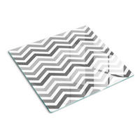 GLASPLATTE 60x52 cm Graues Zickzack - Beige, Glas (60/0.4/52cm) - TULUP