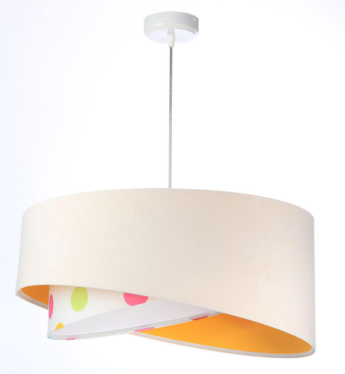HÄNGELEUCHTE Weiß 50/23 cm - Orange, Kunststoff (50/1/23cm) - ONZENO