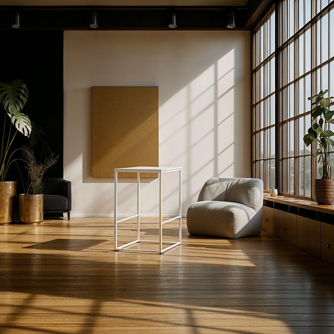 STEHTISCH Industrial Design mit Holzplatte und Metallgestell NOLIRO, Weiß 60x60x102 cm - Weiß, Holz/Metall (60/102/60cm) - KADIMA DESIGN
