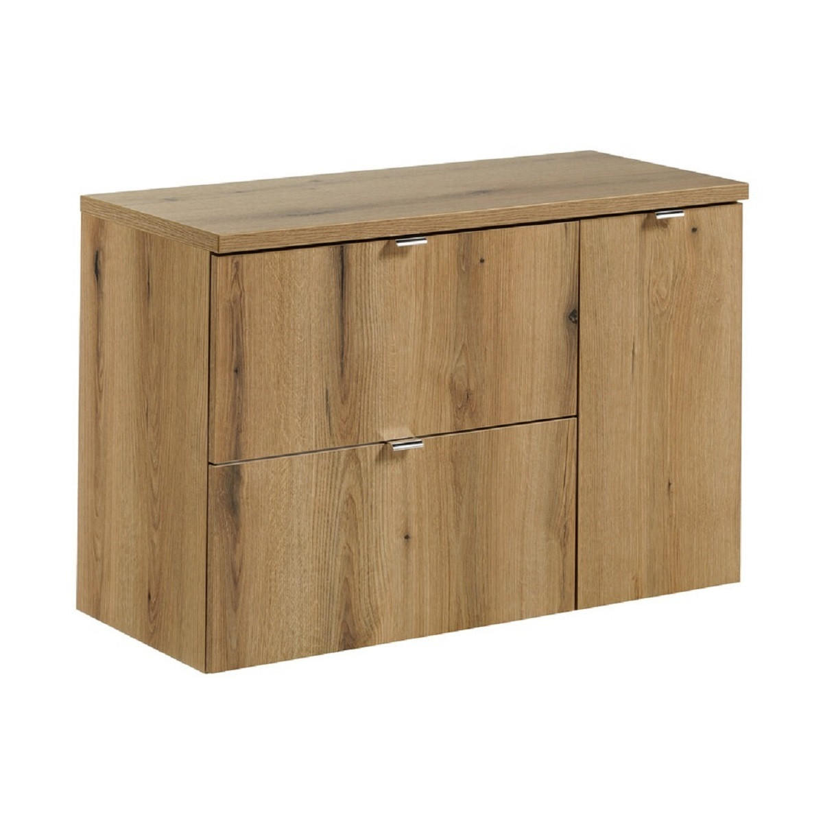 Milaros Markt Waschtischunterschrank Eiche Wotan 90x57x40 cm