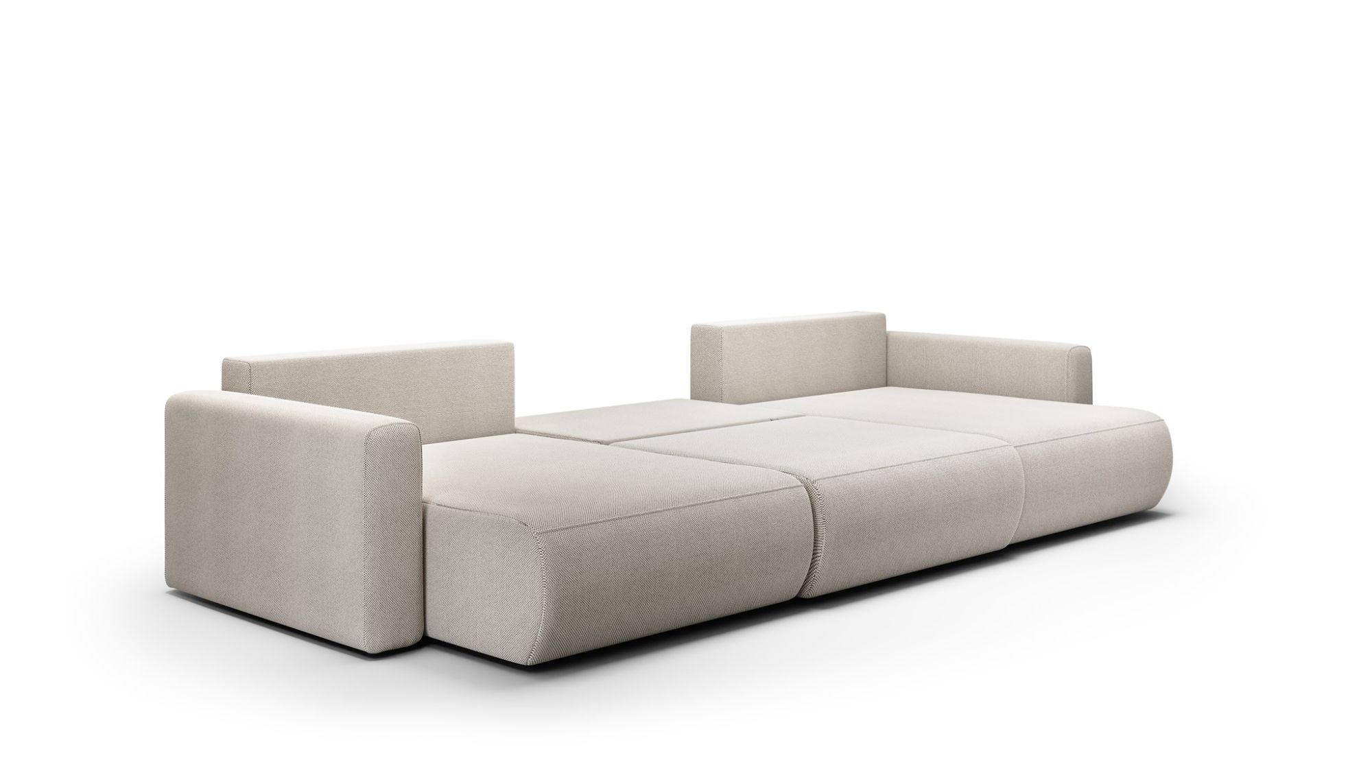 Thumbnail - Fun Möbel Wohnlandschaft, Hellgrau, Textil, U-Form, 340x85x149 cm, Wohnzimmer, Sofas & Couches, Wohnlandschaften, Wohnla...