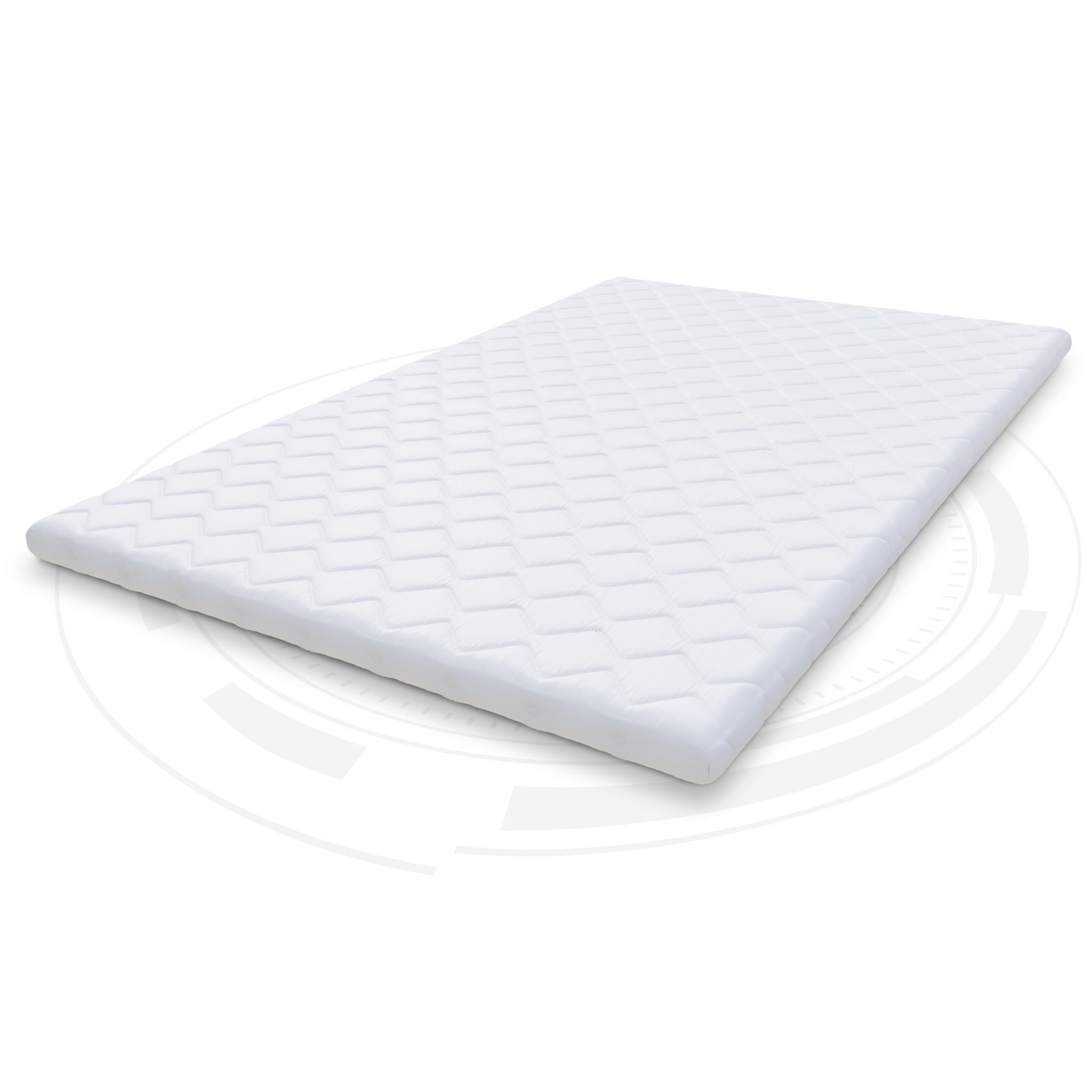 Thumbnail - FDM Topper, Weiß, Textil, H3, Füllung: Schaumstoff, Rechteckig, 120x200 cm, Oeko-Tex® Standard 100, Schlafzimmer, Matrat...