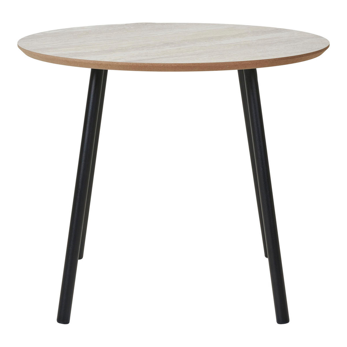 COUCHTISCH Aalst Stahl, MDF Schwarz / Beige - Dunkelgrau, Holzwerkstoff (55/55/45cm) - tinkaro