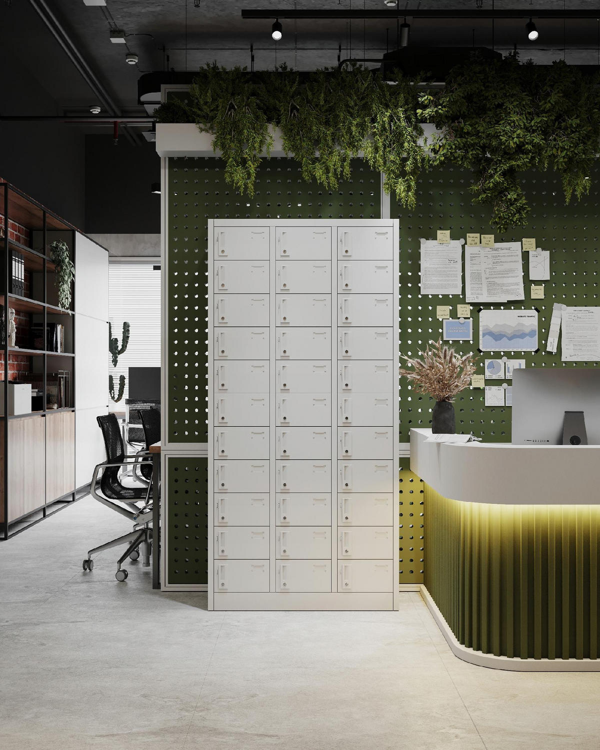 FÄCHERSCHRANK OLIVER - Grau, Metall (90/185/45cm) - Jan Nowak