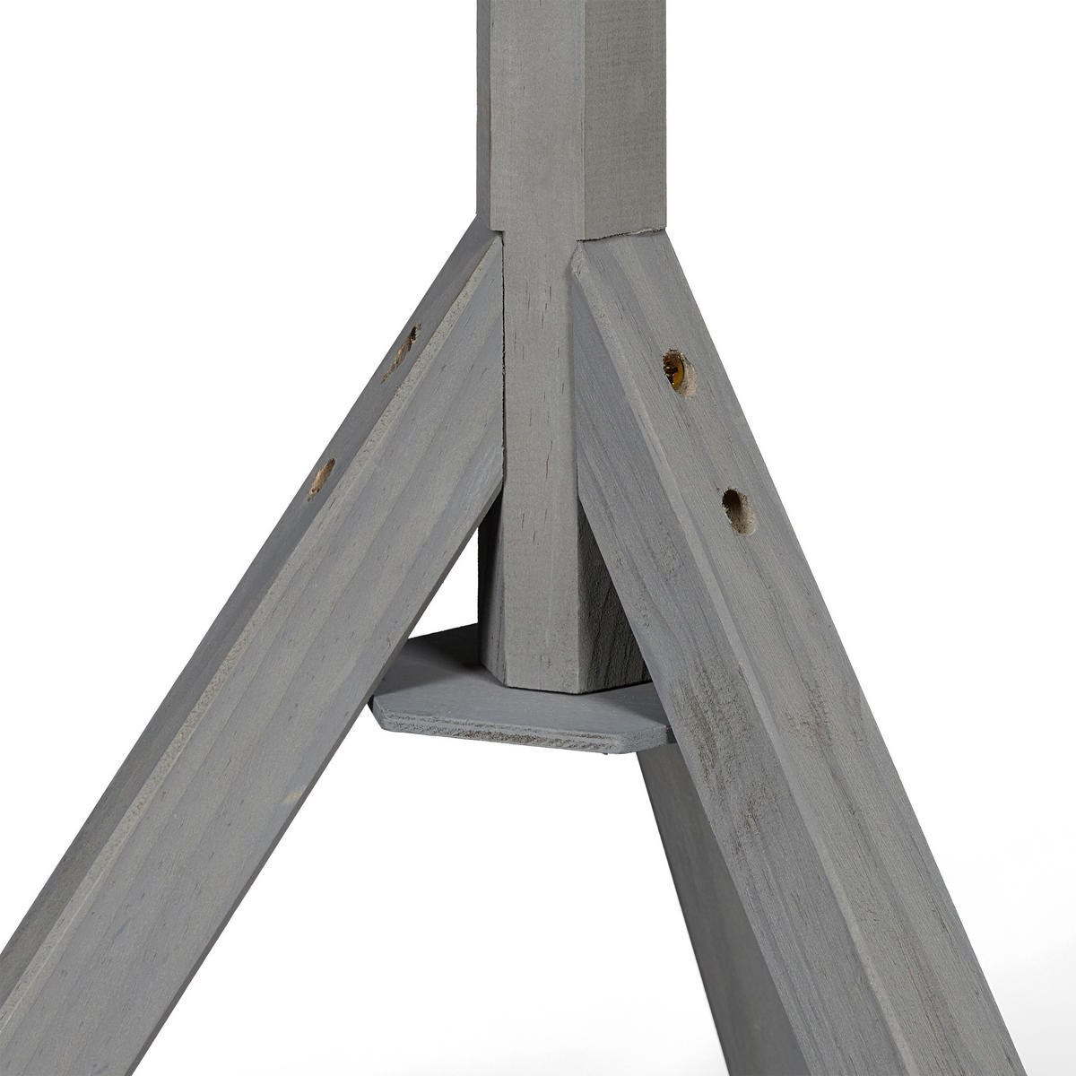 VOGELFUTTERHAUS - Grau, Holz (70/139/60cm) - Relaxdays