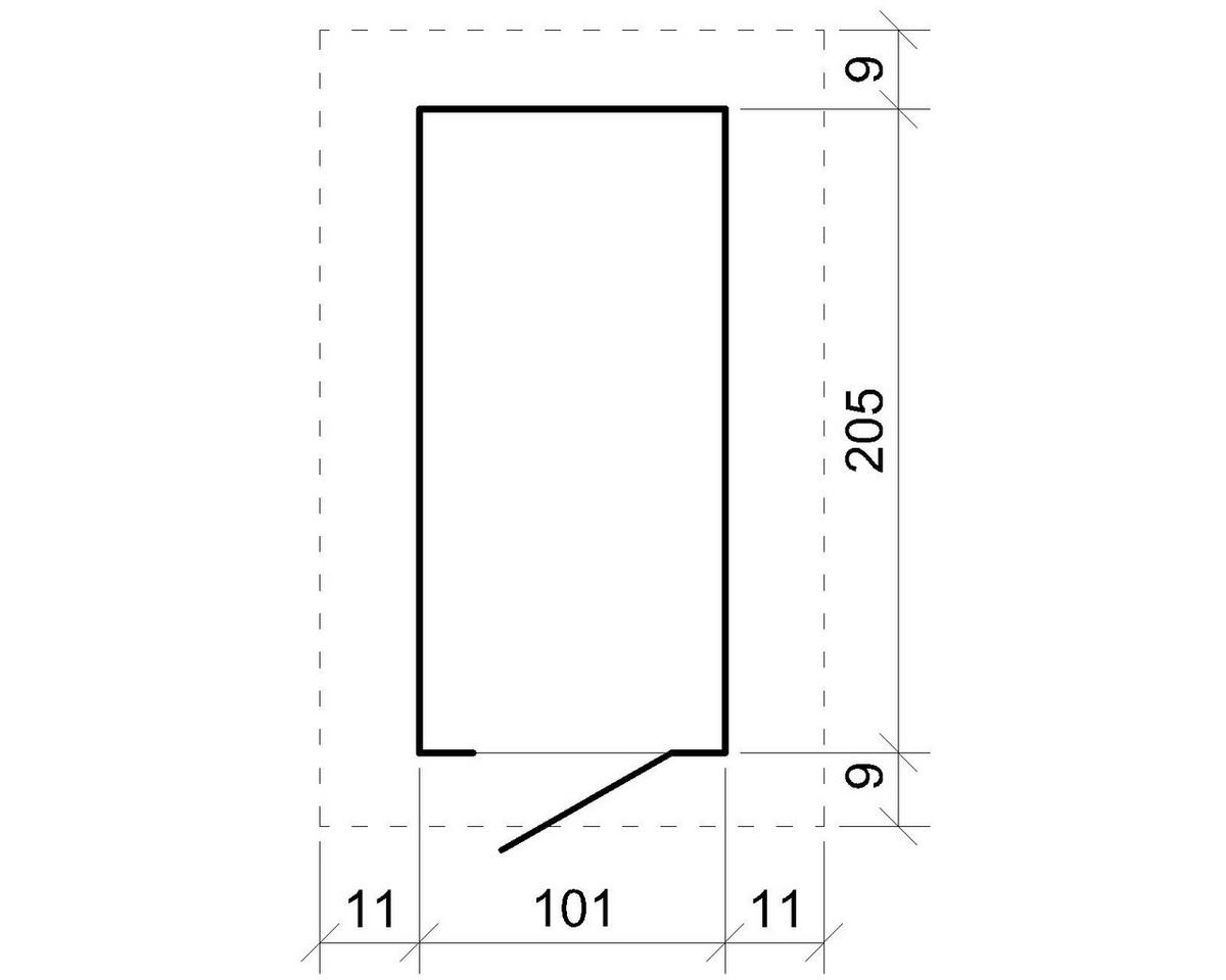 GARTENHAUS HOLZ H203x123x223 cm/2.1 m² - M348A - Beige, Holz (123/203/205cm) - Timbela