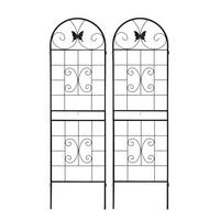 PFLANZGITTER 2er-Set aus Metall für Kletterpflanzen - Schwarz, Metall (50/180/9cm)